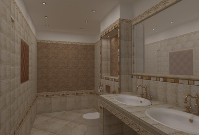 Инериорен проект на баня класически стил